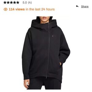 Nike Sportswear Women's Tech Fleece Oversized Full-Zip Hoodie Cape
